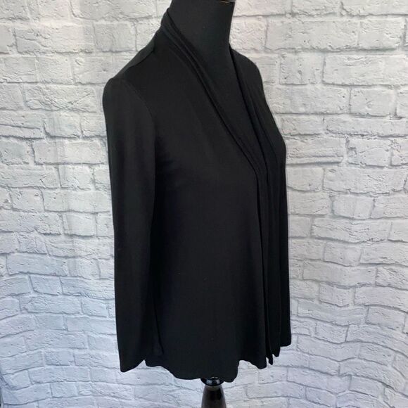 Forever 21 women S open front Longsleeve lightweight black cardigan - Picture 4 of 9